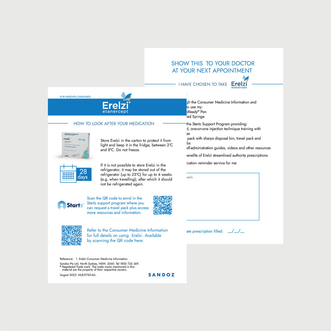 Erelzi Pharmacy Patient Card