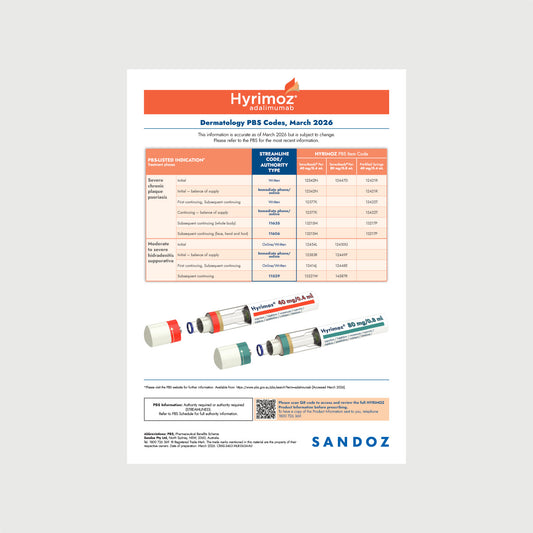 Hyrimoz - Dermatology PBS Code Flyer