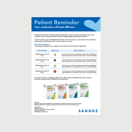 Methylphenidate Patient Notepad