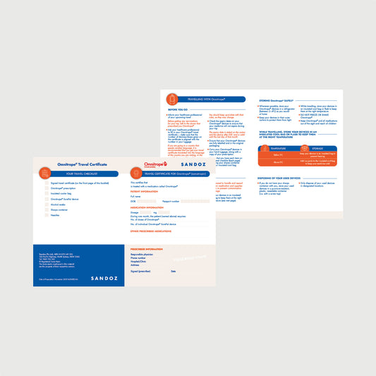 Omnitrope Travel Certificate
