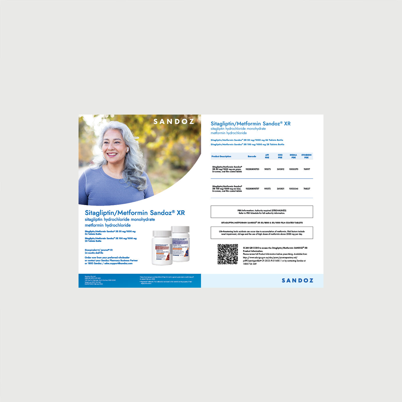 Sitagliptin/Metformin Sandoz XR A4 Flyer